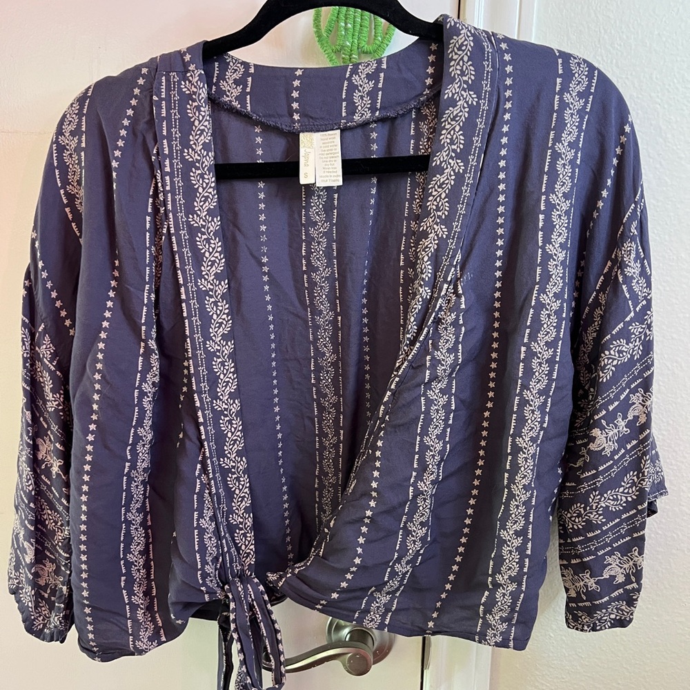 Boho tie top